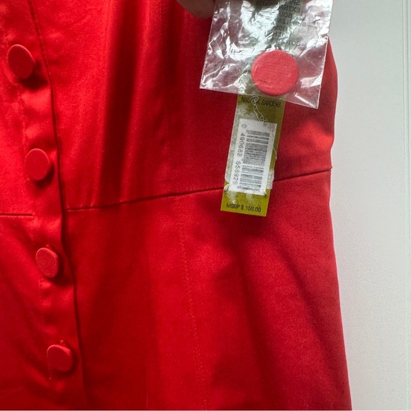 Gianni Bini Red and Pink Colorblock Button-Up Dress - Picture 6 of 12